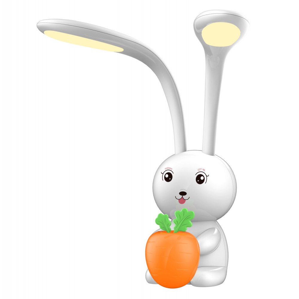 Παιδικό φωτιστικό γραφείου led "BADOO" από ΑΒS σε χρώμα λευκό 10W