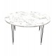 Τραπέζι σαλονιού "GRANIT" από μέταλλο σε λευκό χρώμα μαρμάρου 90x50x42