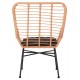 Πολυθρόνα "ALLEGRA" από rattan/μέτταλο σε μπεζ/μαύρο χρώμα 66x59x90