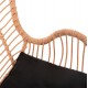 Πολυθρόνα "ALLEGRA" από rattan/μέτταλο σε μπεζ/μαύρο χρώμα 66x59x90