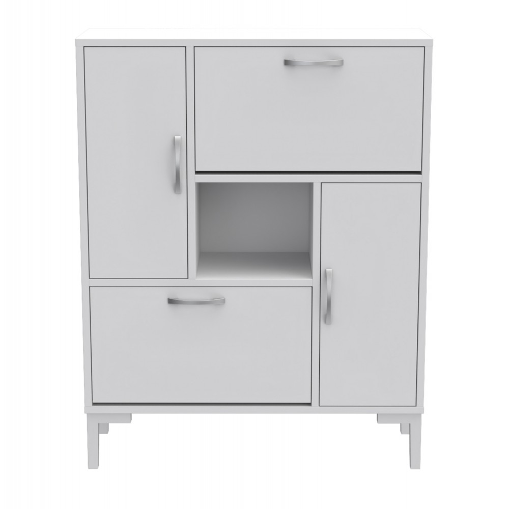 Παπουτσοθήκη "MEDY" σε λευκό χρώμα 86.5x30x109