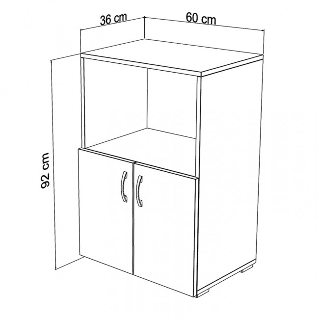 Ντουλάπι κουζίνας "NITO" σε φυσικό χρώμα 60x36x92