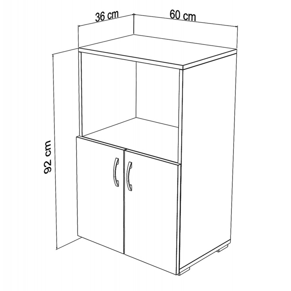 Ντουλάπι κουζίνας "NITO" σε λευκό χρώμα 60x36x92