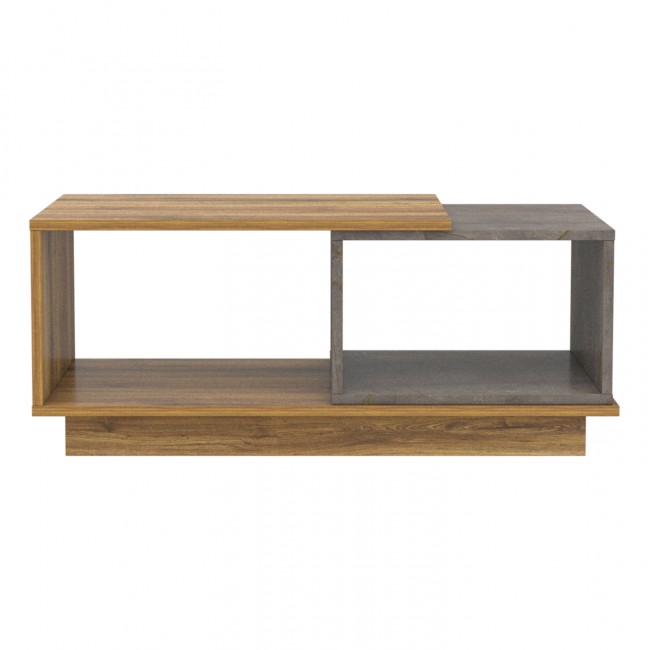 Τραπέζι σαλονιού "TELES" σε χρώμα φυσικό/γκρι μαρμάρου 100x45x42