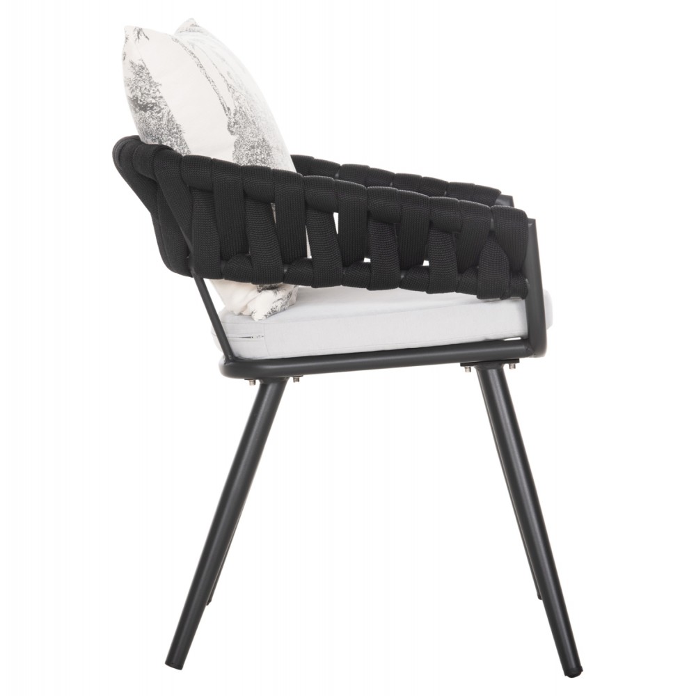 Πολυθρόνα ''CAMDEN'' απο αλουμίνιο σε χρώμα ανθρακί 56x60x72-87