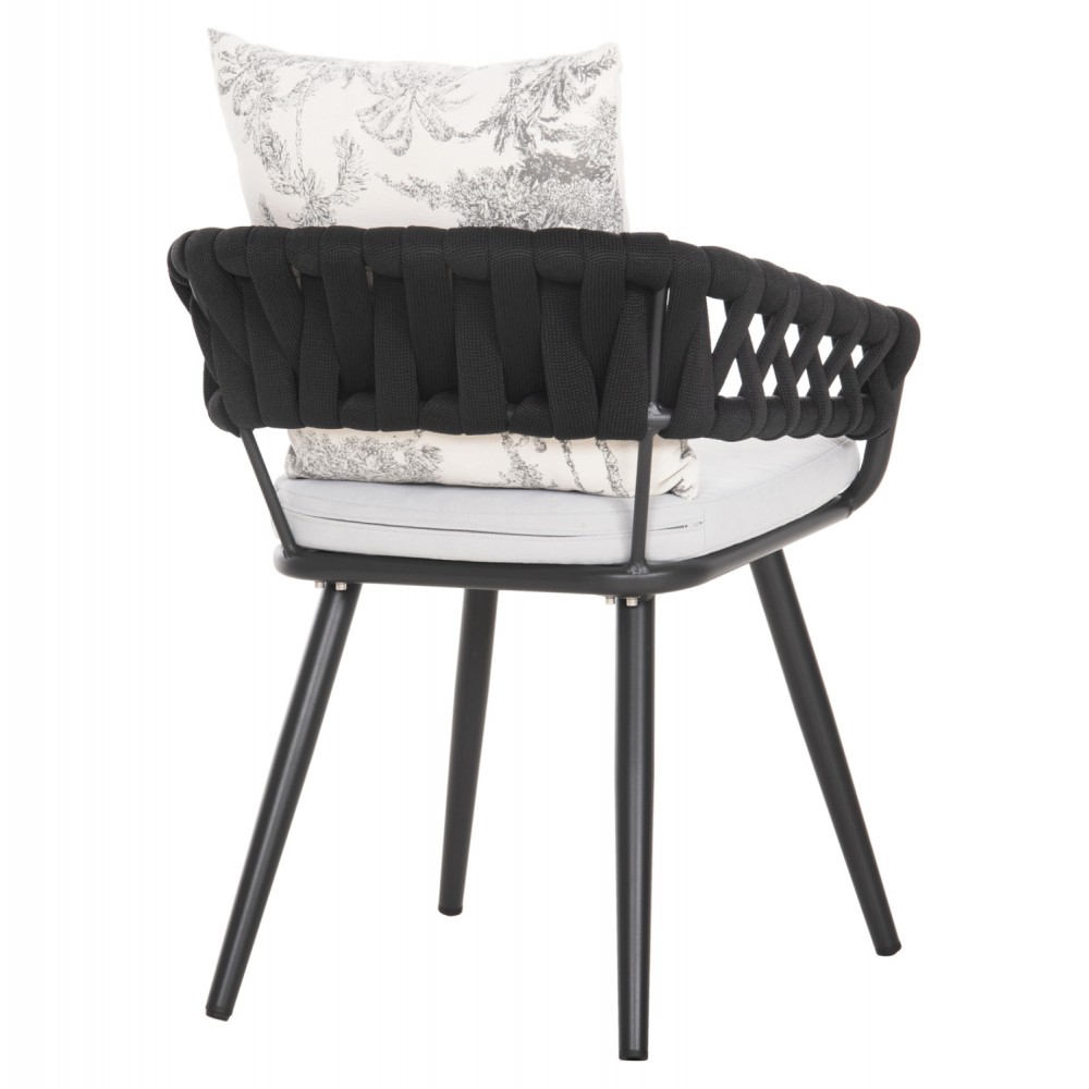 Πολυθρόνα ''CAMDEN'' απο αλουμίνιο σε χρώμα ανθρακί 56x60x72-87