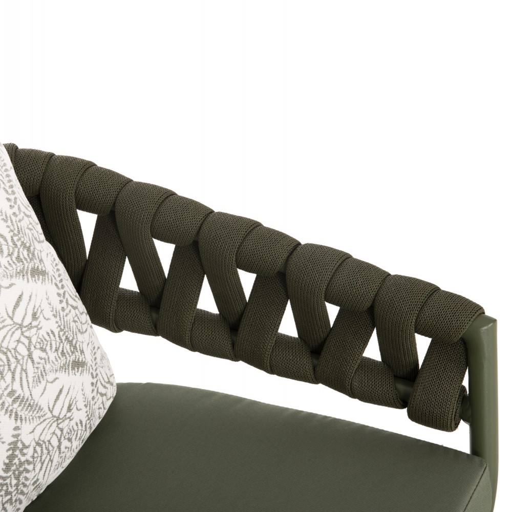 Πολυθρόνα ''CAMDEN'' απο αλουμίνιο σε χρώμα λαδί 56x60x72-87