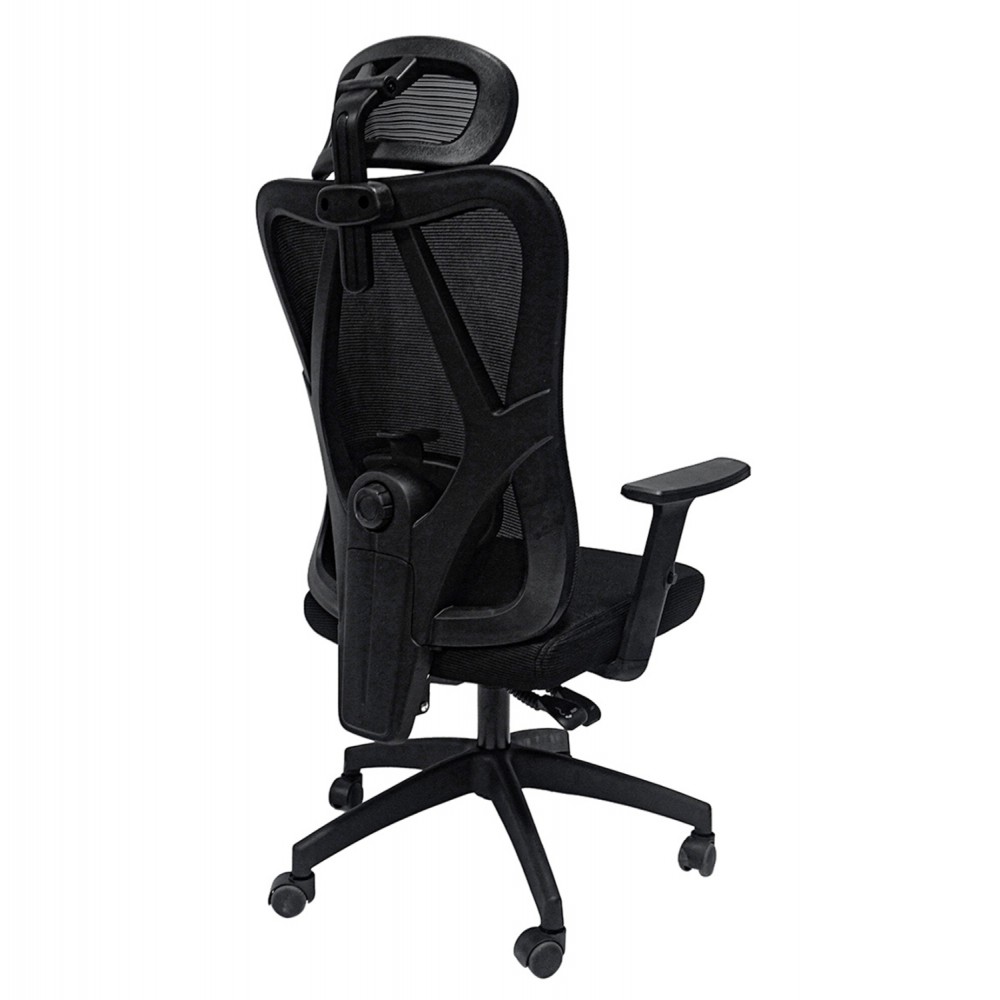 Καρέκλα γραφείου ''MEXER'' από μέταλλο/νάυλον σε χρώμα μαύρο 60x49x130