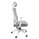 Καρέκλα γραφείου ''MEXER'' από μέταλλο σε χρώμα γκρι/λευκό 60x49x130