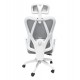 Καρέκλα γραφείου ''MEXER'' από μέταλλο σε χρώμα γκρι/λευκό 60x49x130