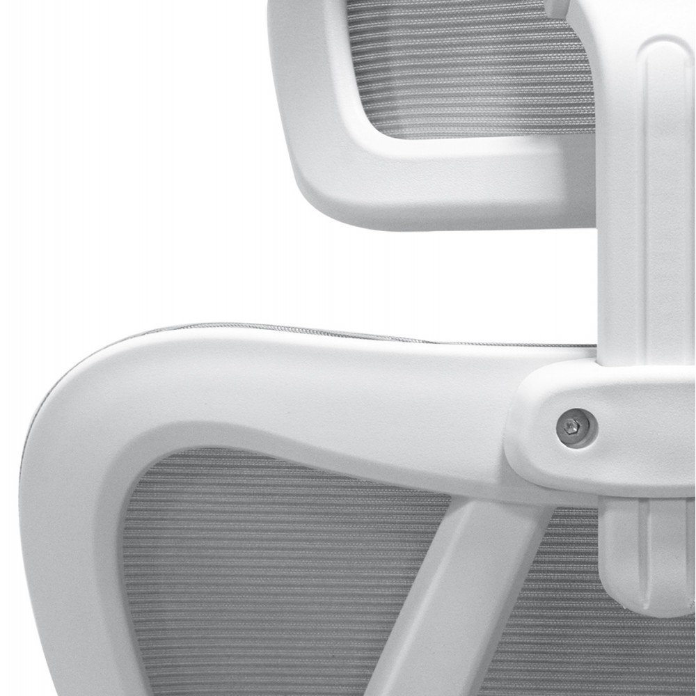 Καρέκλα γραφείου ''MEXER'' από μέταλλο σε χρώμα γκρι/λευκό 60x49x130