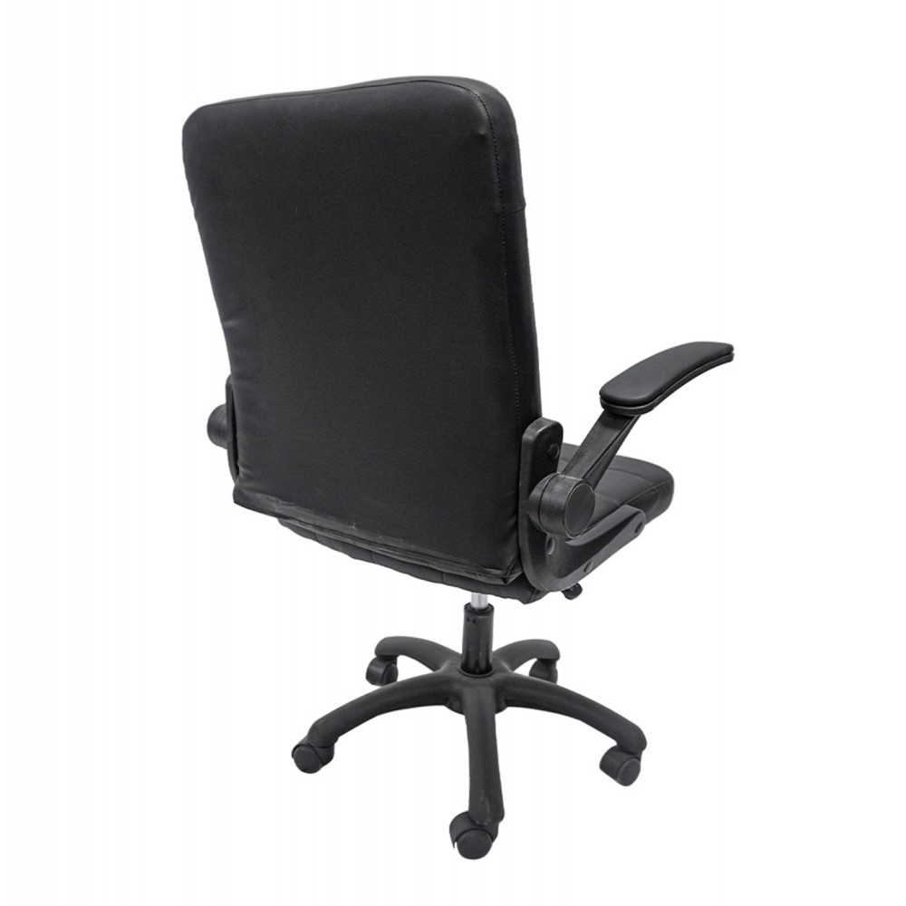 Καρέκλα γραφείου ''PORTIMA'' από PVC σε χρώμα μαύρο 69x53x98