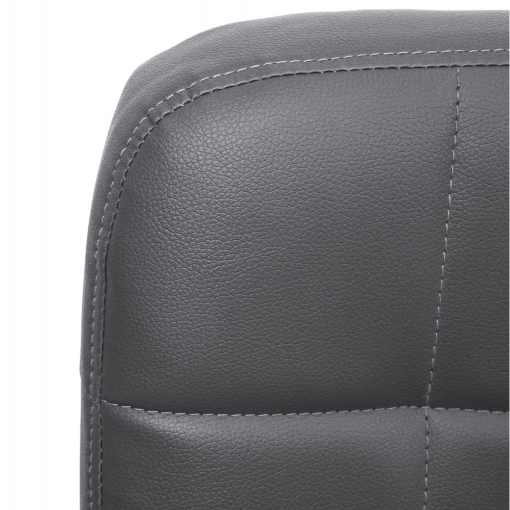 Καρέκλα γραφείου ''PORTIMA'' από PVC σε χρώμα γκρι/μαύρο 69x53x98