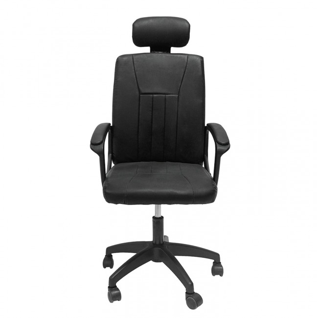 Καρέκλα γραφείου ''NIMBLE'' από PVC σε χρώμα μαύρο 51x61x130