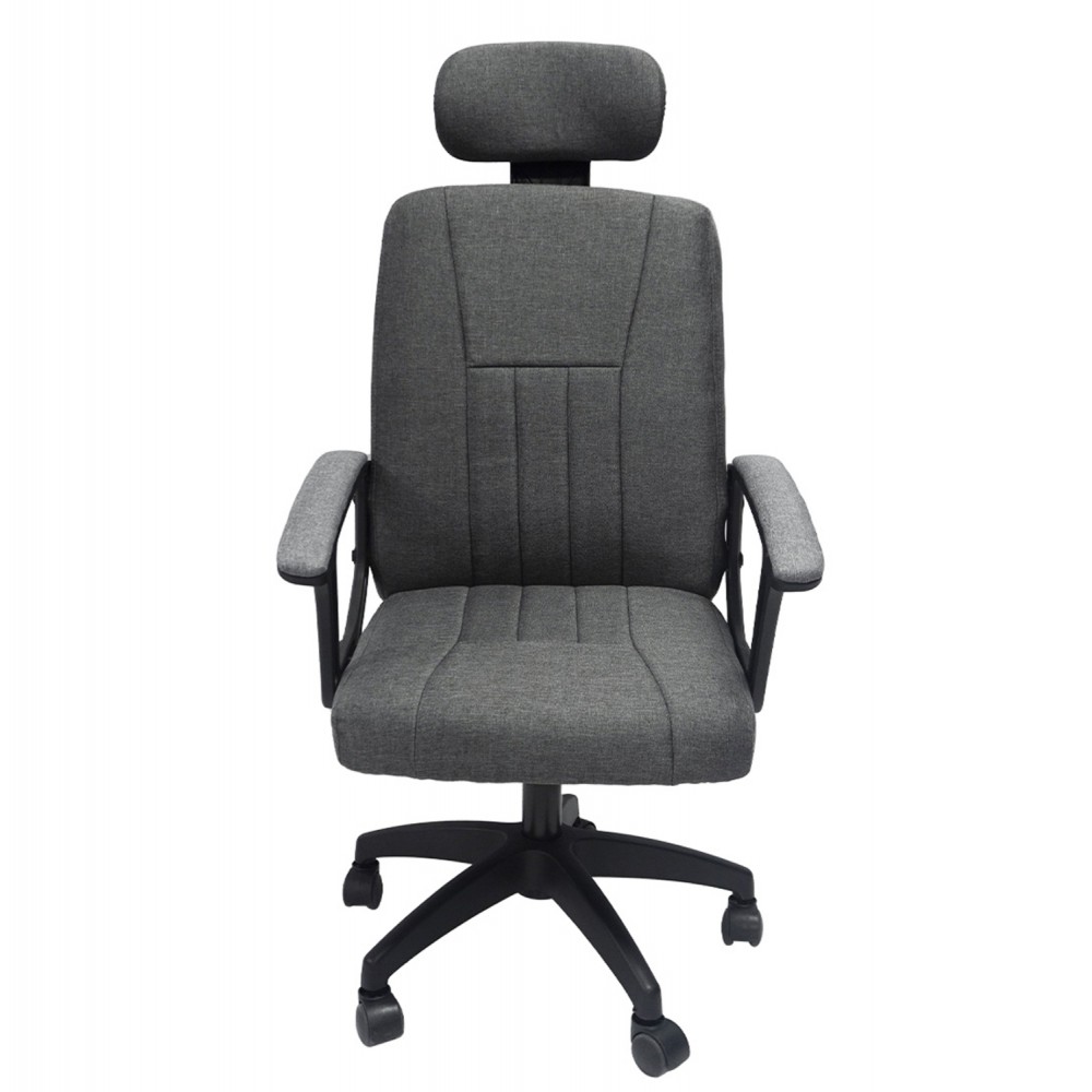 Καρέκλα γραφείου ''NIMBLE'' από ύφασμα σε χρώμα γκρι/μαύρο 51x61x130