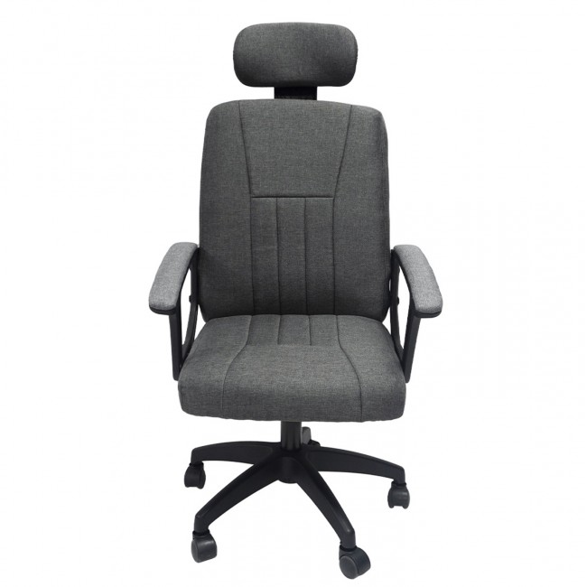 Καρέκλα γραφείου ''NIMBLE'' από ύφασμα σε χρώμα γκρι/μαύρο 51x61x130