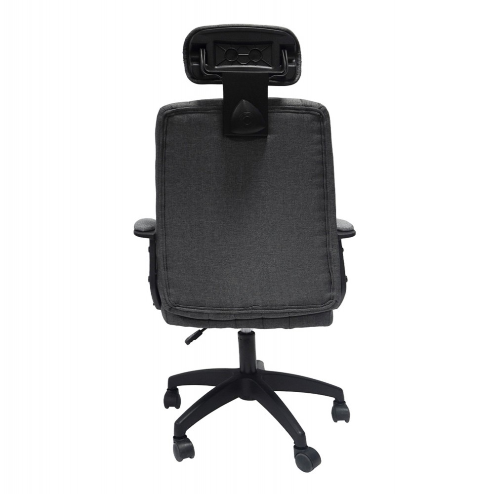 Καρέκλα γραφείου ''NIMBLE'' από ύφασμα σε χρώμα γκρι/μαύρο 51x61x130