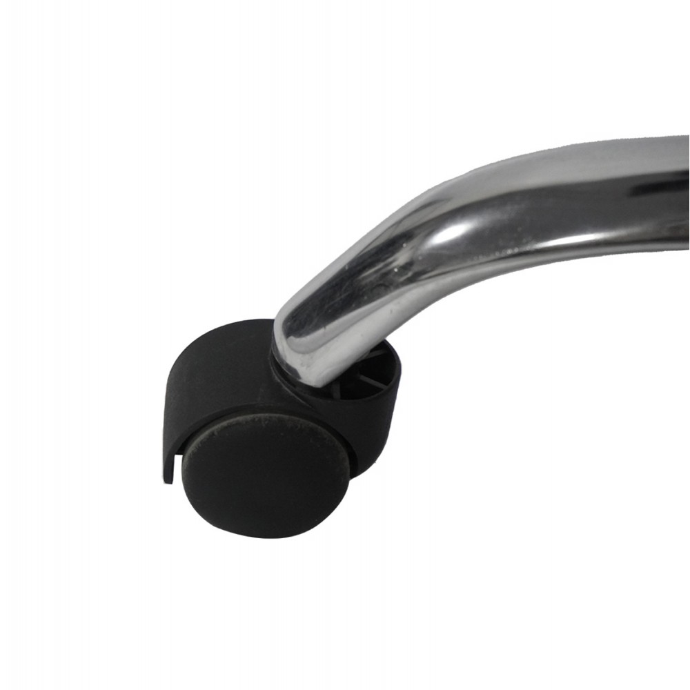 Καρέκλα γραφείου ''CANAN'' από PVC σε χρώμα μαύρο/χρωμίου 69x48x98