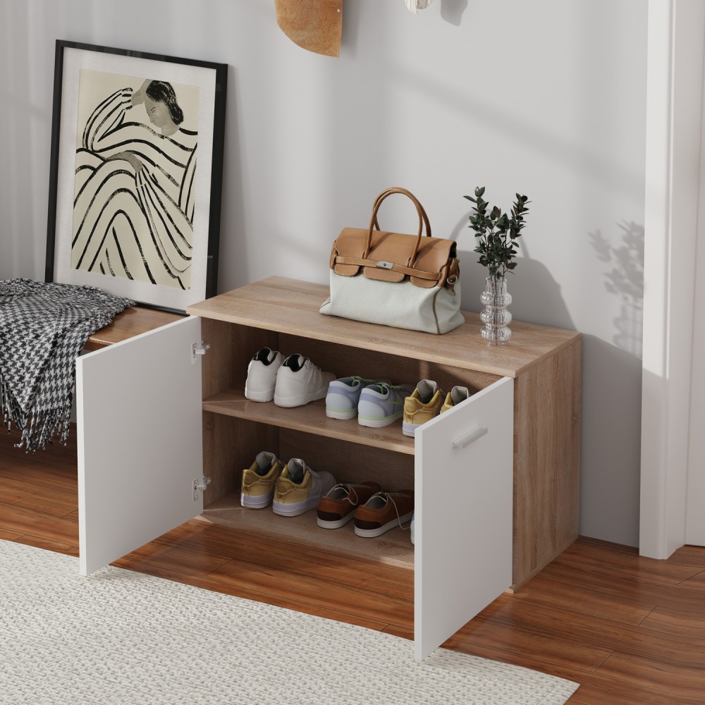 Σετ εισόδου 3τμχ ''DIONNE'' σε σονάμα/λευκό 80x35x84