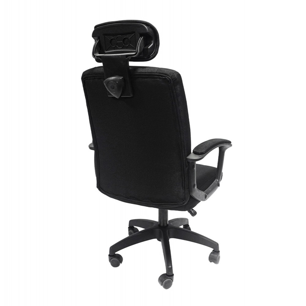 Καρέκλα γραφείου ''NIMBLE'' από ύφασμα σε χρώμα μαύρο 51x61x130