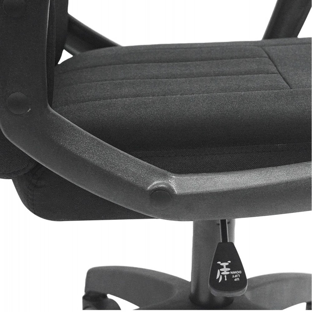 Καρέκλα γραφείου ''NIMBLE'' από ύφασμα σε χρώμα μαύρο 51x61x130