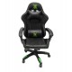Πολυθρόνα gaming ''DARREN'' από PVC σε χρώμα μαύρο/πράσινο 51x49x125