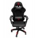 Πολυθρόνα gaming ''DARREN'' από PVC σε μαύρο/κόκκινο 51x49x125