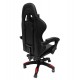 Πολυθρόνα gaming ''DARREN'' από PVC σε μαύρο/κόκκινο 51x49x125