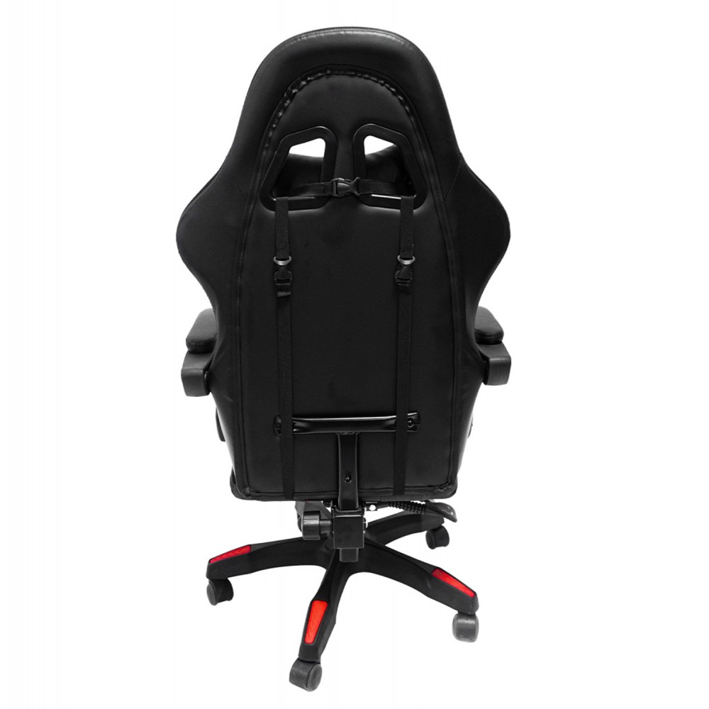 Πολυθρόνα gaming ''DARREN'' από PVC σε μαύρο/κόκκινο 51x49x125