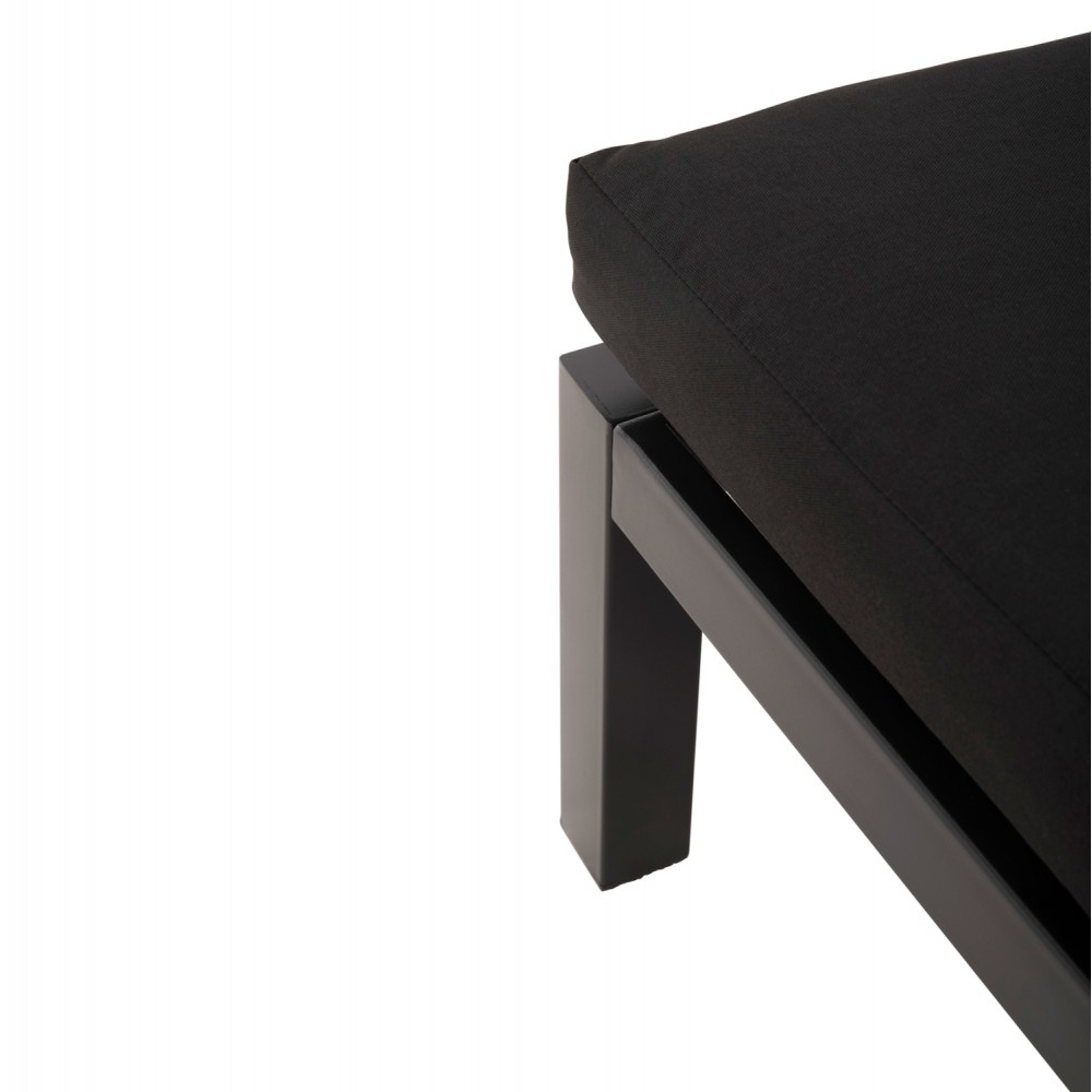 Σετ σαλόνι πολυμορφικό 3τμχ ''DEX'' από αλουμίνιο/ύφασμα σε χρώμα καφέ/ανθρακί 164x74x73