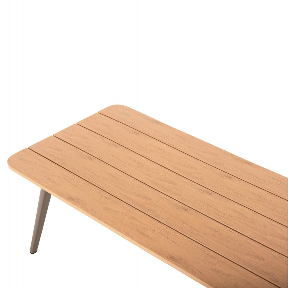 Σαλόνι γωνία ''MAERLY'' από αλουμίνιο σε χρώμα σαμπανί 258x72x83