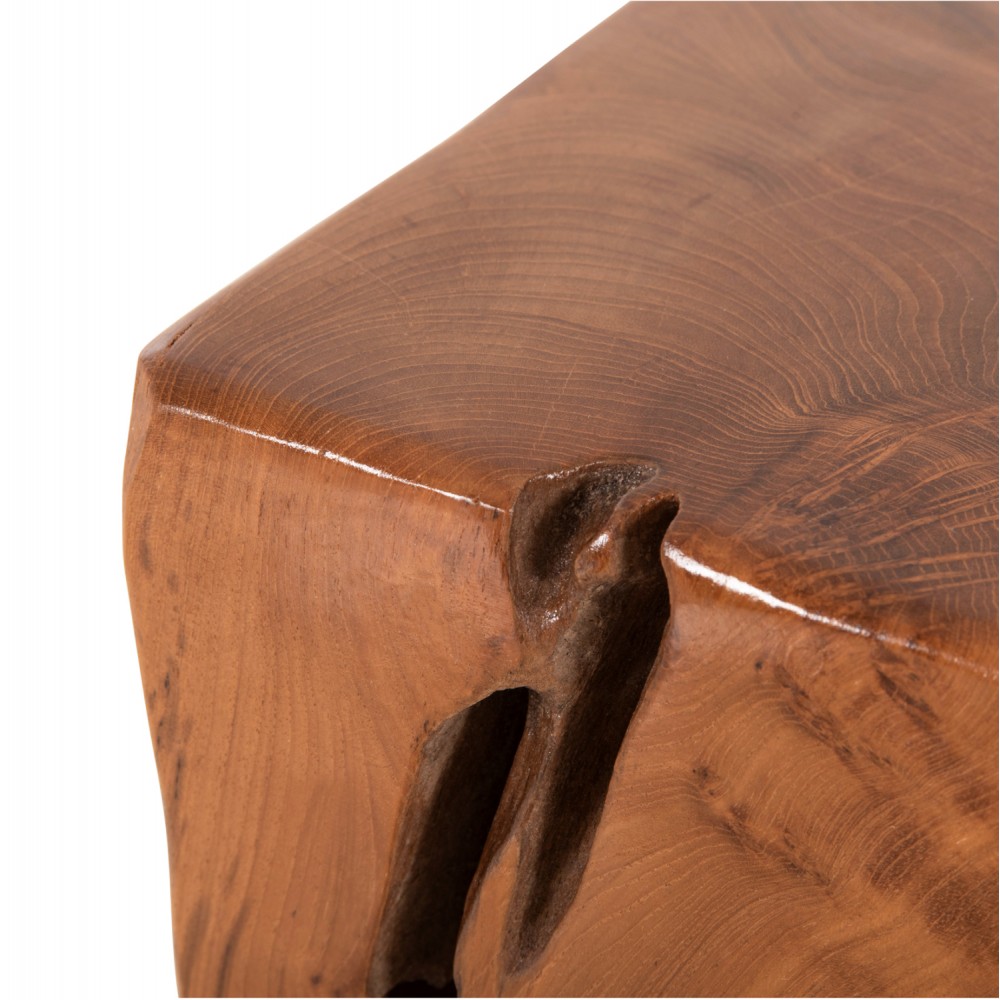 Σκαμπό ''KUMO'' από ξύλο σε χρώμα φυσικό 30x30x40