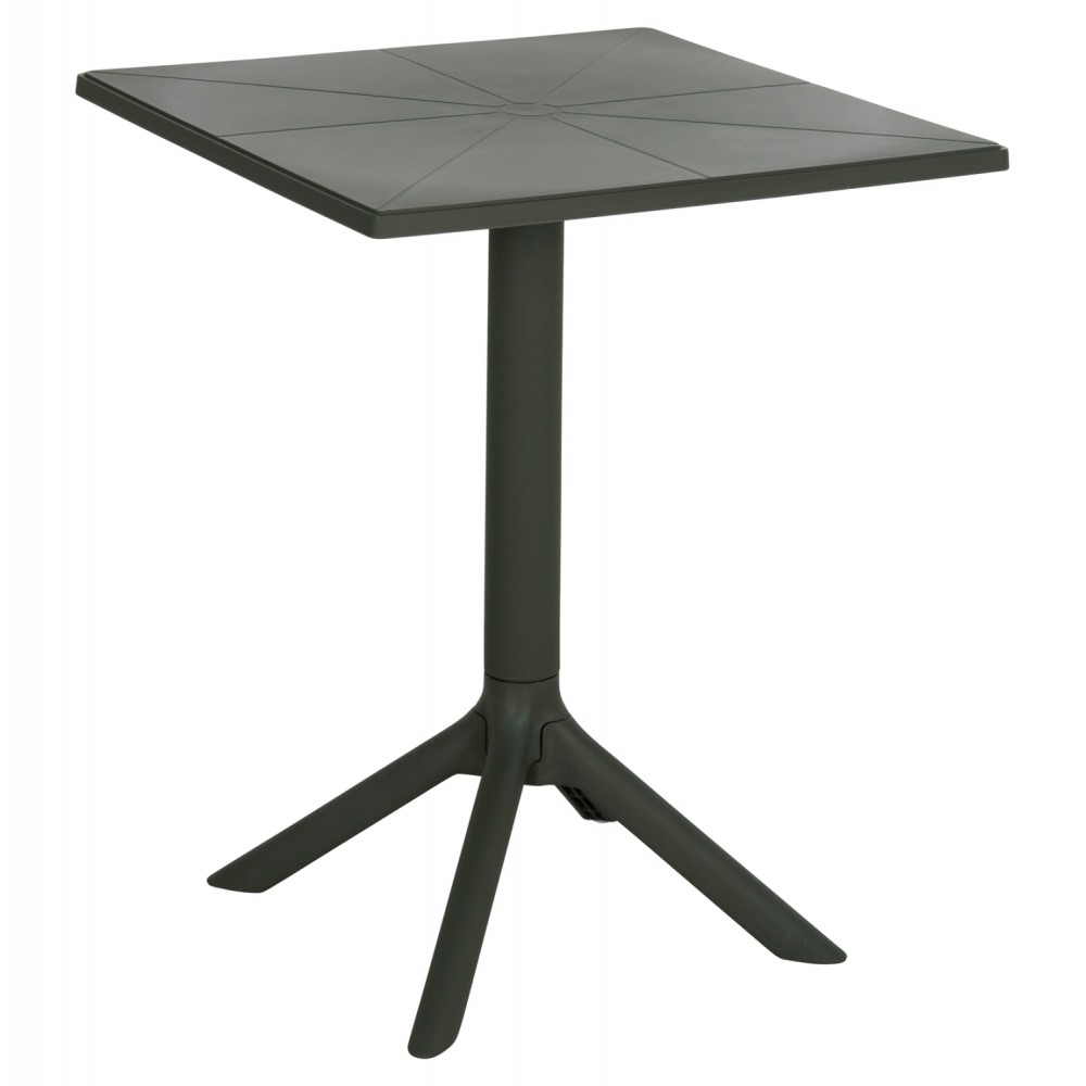 Τραπέζι τετράγωνο ''TERRIN'' από PP σε χρώμα λαδί 60x60x75