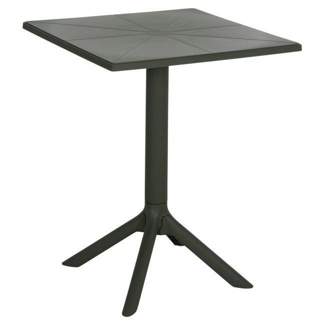 Τραπέζι τετράγωνο ''TERRIN'' από PP σε χρώμα λαδί 60x60x75