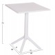 Τραπέζι τετράγωνο ''TERRIN'' από PP σε χρώμα λευκό 60x60x75