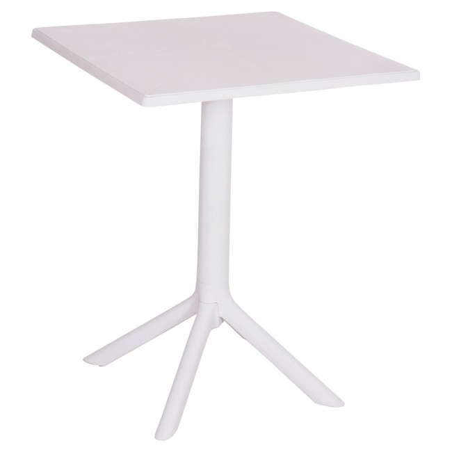 Τραπέζι τετράγωνο ''TERRIN'' από PP σε χρώμα λευκό 60x60x75