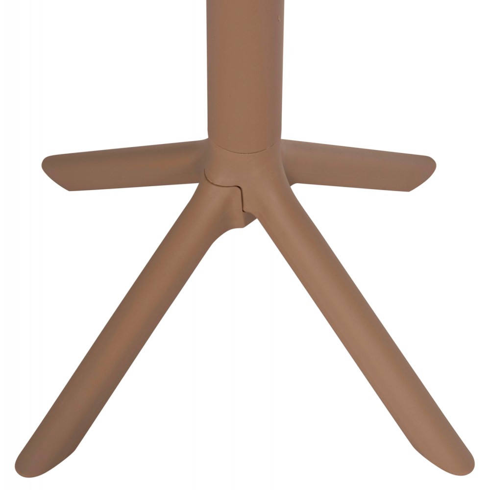 Τραπέζι τετράγωνο ''TERRIN'' από PP σε χρώμα καπουτσίνο 60x60x75