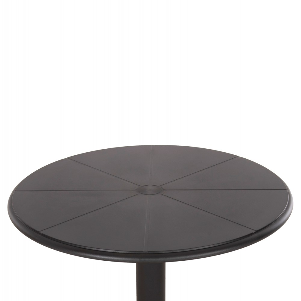 Τραπέζι στρογγυλό "TERRIN" από PP σε χρώμα μαύρο Φ60x75