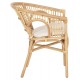 Πολυθρόνα ''DAMPAR'' από rattan σε χρώμα φυσικό 59x61x80