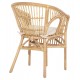 Πολυθρόνα ''DAMPAR'' από rattan σε χρώμα φυσικό 59x61x80