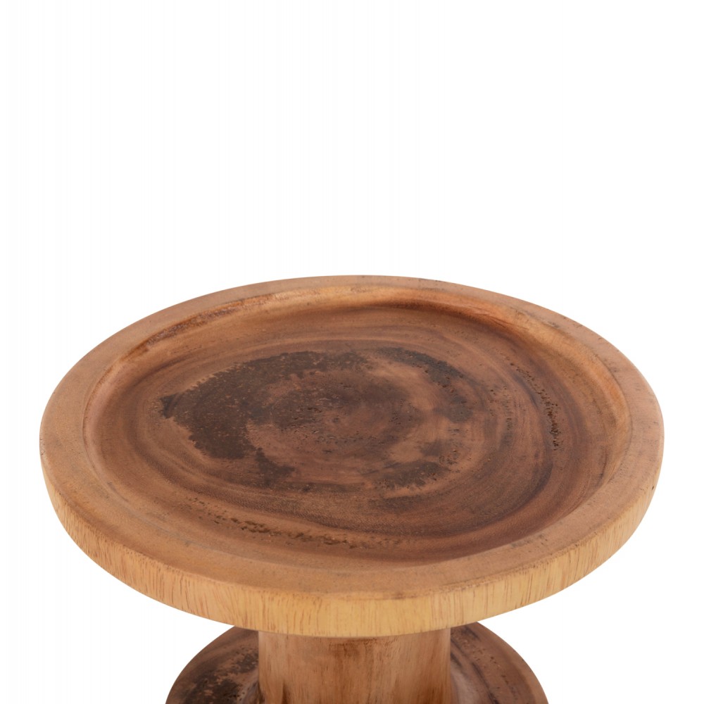 Τραπέζι βοηθητικό ''BERMAL'' από ξύλο σε χρώμα φυσικό Φ30x46