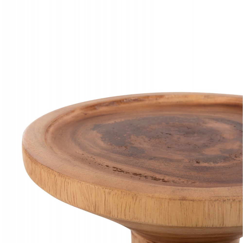 Τραπέζι βοηθητικό ''BERMAL'' από ξύλο σε χρώμα φυσικό Φ30x46