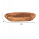 Διακοσμητικό επιτραπέζιο μπολ από ξύλο σε χρώμα φυσικό 55x30x7