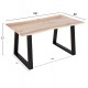 Τραπέζι τραπεζαρίας ''MONTANA SLIM'' από ξύλο/μέταλλο σε χρώμα ανοιχτό φυσικό/μαύρο 140x80x77