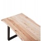 Τραπέζι τραπεζαρίας ''MONTANA SLIM'' από ξύλο/μέταλλο σε χρώμα ανοιχτό φυσικό/μαύρο 140x80x77