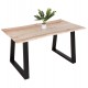 Τραπέζι τραπεζαρίας ''MONTANA SLIM'' από ξύλο/μέταλλο σε χρώμα ανοιχτό φυσικό/μαύρο 140x80x77