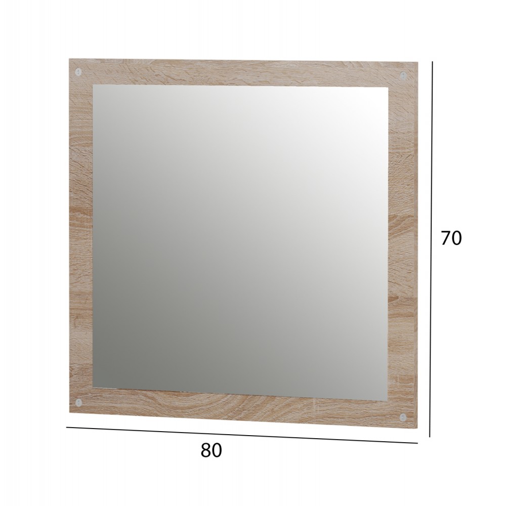Καθρέφτης τοίχου σε χρώμα σονόμα 80x1.8x70