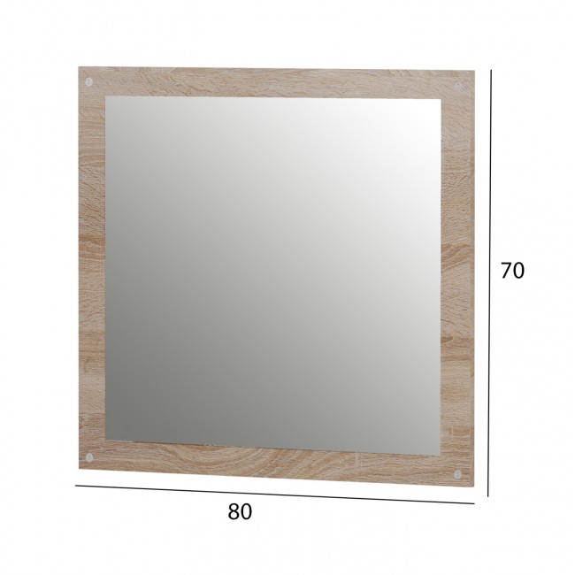 Καθρέφτης τοίχου σε χρώμα σονόμα 80x1.8x70