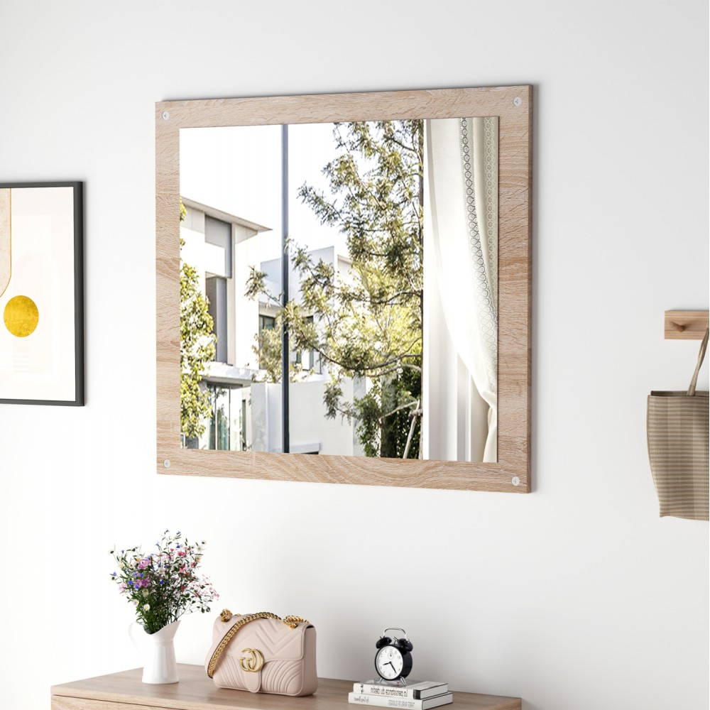 Καθρέφτης τοίχου σε χρώμα σονόμα 80x1.8x70