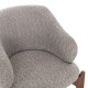 Πολυθρόνα ''ABAI'' από ξύλο rubberwood/ύφασμα μπουκλέ σε χρώμα καρυδί/ανοιχτό γκρι 65x63x79